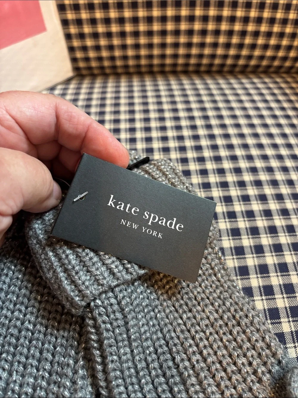 kate spade  Gray metallic Convertible Fingerless Bow Mittens
